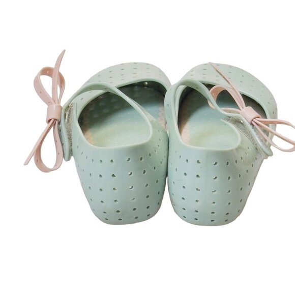 MINI MELISSA Girls' Perforated Jelly Shoes Furadinha X Mary Jane Flats Size 11 - Picture 4 of 12